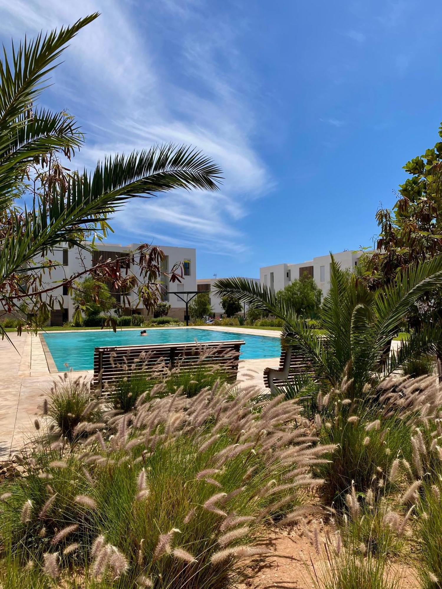 Luxurious Golf & Sea View Beach Apartment With Pool Access - Tamourrit, Taghazout Bay المظهر الخارجي الصورة